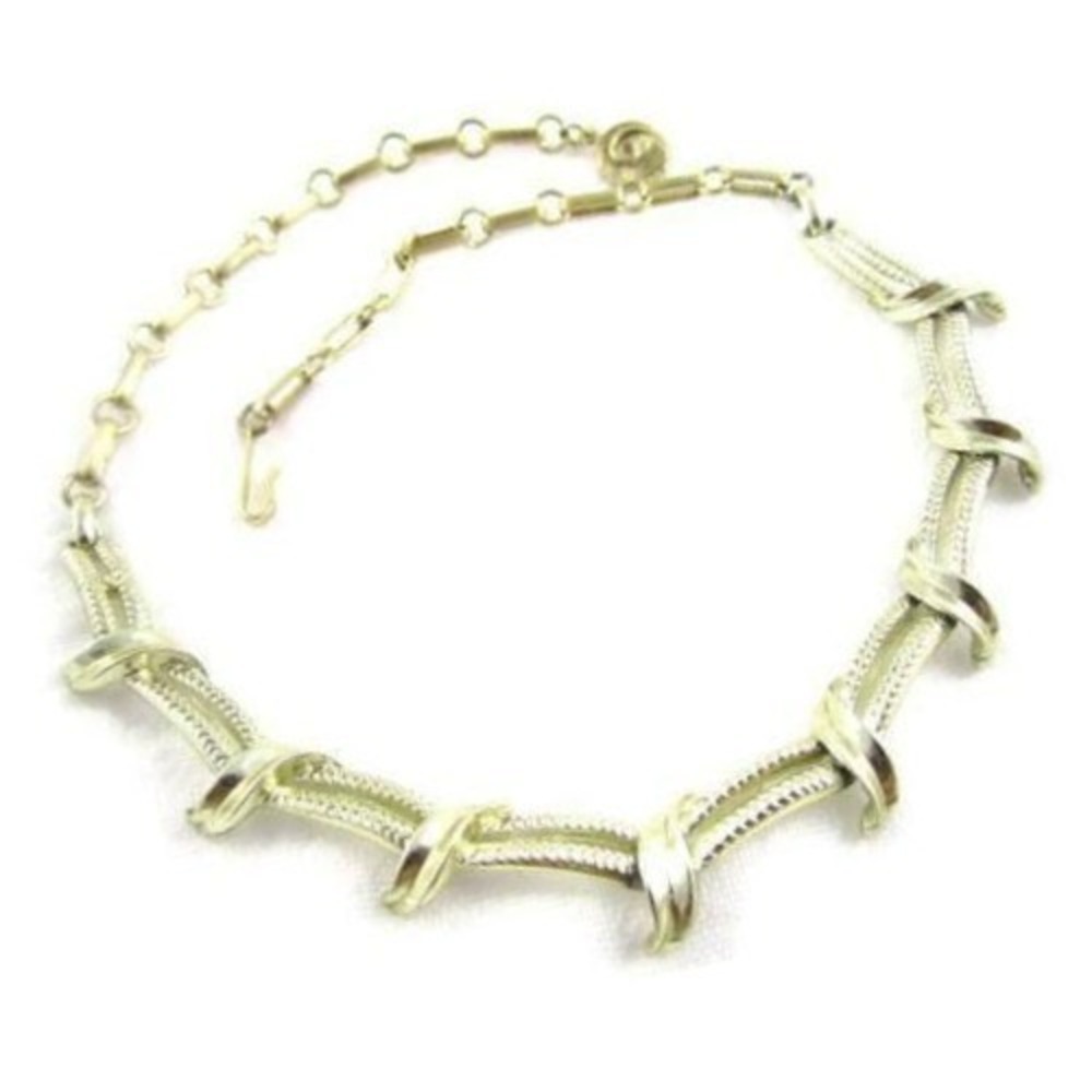 Vintage Classic Gold Plated Vintage 1950s-60s Adjustable Choker Necklace